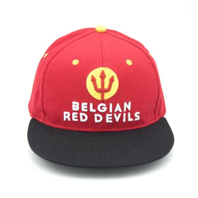 China JOINT Custom Embroidered Flat Logo Hat Snapback Brim Hats With Designer Logo for sale