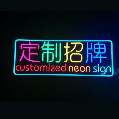 China Hot Selling Decorative Glass Pink Sign Hotel Wall Mounted Hanging Neon LED Acrylic Neon Sign Custom Letters for sale