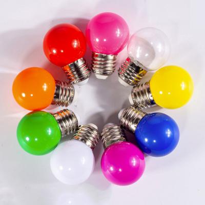 China Small LED Holiday Light Bulb 1W E27 B22 Mini Color G45 LED Party Light Residential Waterproof Decoration IP65 Wedding Wedding Light for sale