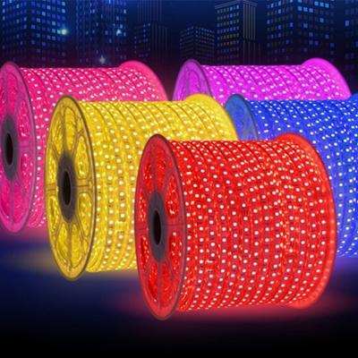 China 110-220V RGB LED TV Strip Lights SMD 5050 Waterproof 60 LEDs/m Rope Light Strip for sale