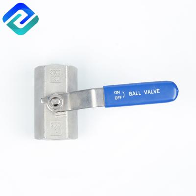 China General 316 Stainless Steel 2000 One Piece High Pressure Female Ball Valve for sale