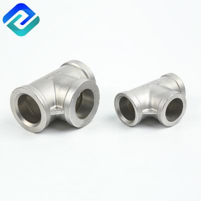 China General 316 Stainless Steel Hydraulic Female Pipe Transition Fittings Tee for sale