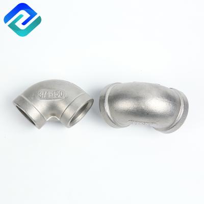 China Stainless Steel 90 Degree Elbow Screw Pipe Fitting Casting Equal for sale