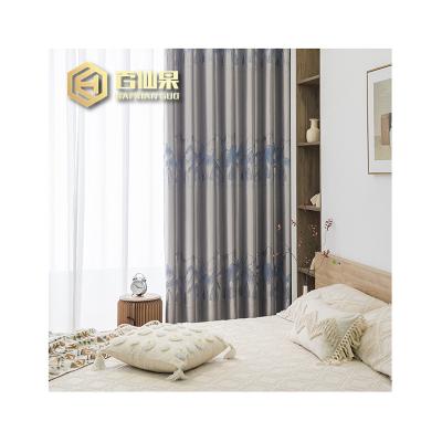 China Blackout Panel Kitchen Drapes And Curtains Luxury / Cheap Curtain With Embroidery for sale