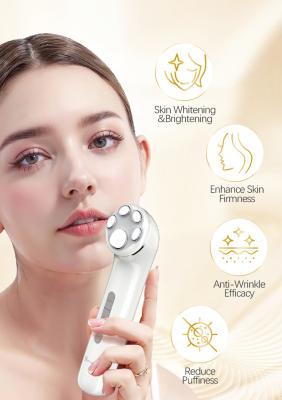 China MICROCURRENT RUNKLE REMOVER CARE ems Dispositivo de levantamento de pele Facial Beauty Skin Tightening Anti-aging Luz LED Foton Therapy Machine Massager Facial à venda