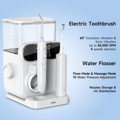 Chine Irrigueur oral électrique de 1000 ml de capacité 2 IN 1 Flosser à eau de comptoir avec brosse à dents à vendre