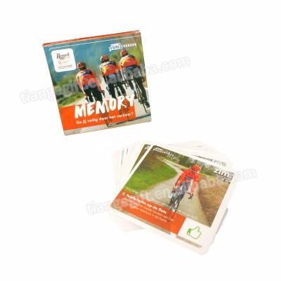 China Custom Paper / Plastic / Thick Cardboard Square Shaped Playing Memory Cards For Exercise for sale