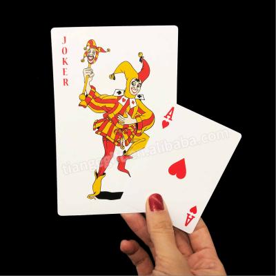 China Custom Elephant Paper / Plastic / Thick Cardboard Over Size Poker Playing Cards With Logo for sale