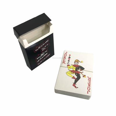 China Custom Paper / Plastic / Cardboard OEM Deck Of Poker Playing Cards With Cigarette Box for sale