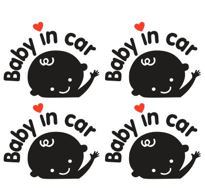 China Custom Window Sticker Baby in Car Sticker, Baby on Board Car Signs Sticker for sale