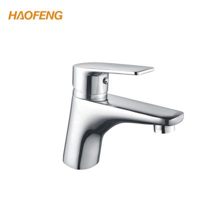 China Economic Brass Metered Basin Mixer Taps Basin Faucets Deck Mounted for sale