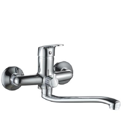 China Without Slide Bar Factory Supply Single Handle Kitchen Mixer Wall Mounted Faucet for sale