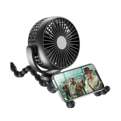 China 20 Hours Working Time 2000mAh High Capacity Stroller Use Variety Octopus 360 Degree USB Mini Fan for sale