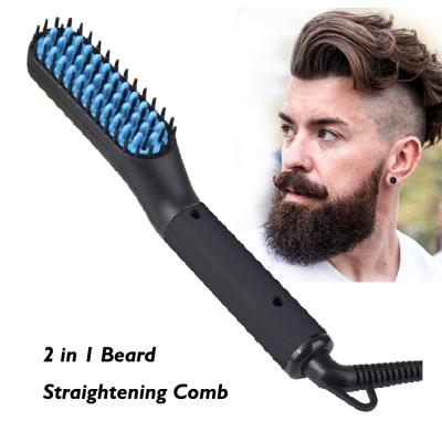 China Mini Beard Straightening Brush Portable Car Wire Hair Straightener Dish Ceramic Hot Comb Magic Wand Curling Iron For Travel for sale