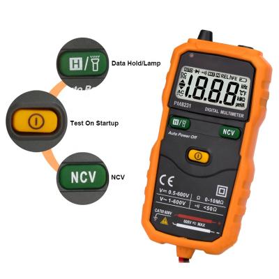 China Portable Pocket Multimeter NCV Smart Digital Multimeter PM8231 Voltage Meter With Backlight for sale