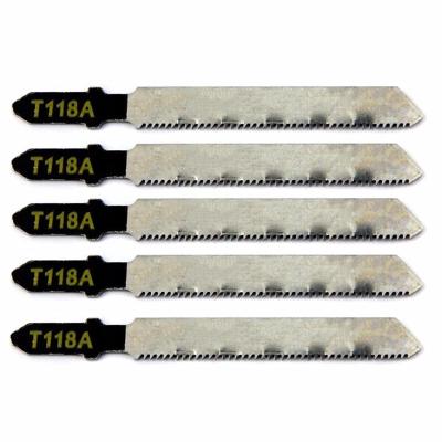 China High Quality Materials To Suit Different Cutting Purposes 21Tpi Interchanging Demolition Wood T118A Hss T-Leg Jig Saw Blades Set 5Pcs for sale