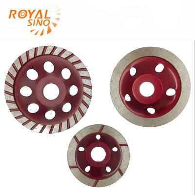 China Hot Sale Royalsino Granite Stone Diamond Cup Deburring Grinding Wheel for sale