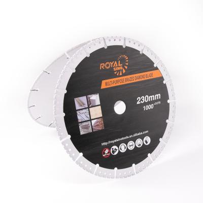 China Cutting Hot Sale 105-400mm Ceramic Multi Purpose Diamond Vacuum Brazed Saw Blades for sale