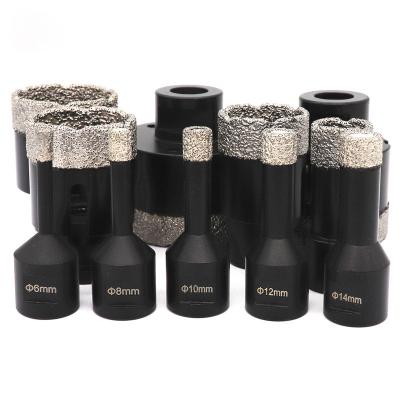 China Professional Masonry Drilling Vacuum Welded Hole Saw Thread M14 Dry Shank Diamond Core Drill Bit Set for sale