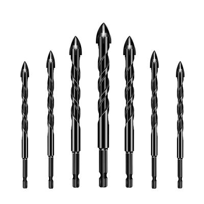 China Universal Twist Cross Cutter Spiral Leg Hex Multifuncion Concrete Tile Tip 6Mm Ceramic Glass Drill Bit for sale