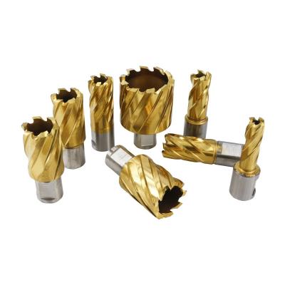 China Woldon Hollow Shank Bit Metal Drilling Hole Tolerance Titanium Plating M35 Drill Spline Annular Milling Cutter for sale