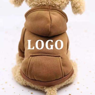 China Wholesale Pet Stocked Hoodie Dog Coats Fleece Luxury Custom Sweatshirts Clothes Winter For Small Dogs for sale