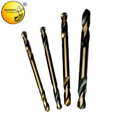 China Customizable Drill Holes Tungsten Carbide Double Head Drill Bit Kits For Drilling Straight Shank Hss Drill Bit For Steel for sale