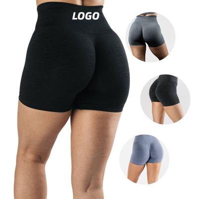 China Breathable New Women Activewear High Waist Workout Gym Clothing Scrunch Butt Yoga Bike Shorts Fitness Seamless Shorts for sale