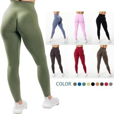 China Breathable 2022 Smooth side jacquard seamless fitness pants cropped pants advanced flat fitness Butt Lifting Athletic Leggings for sale