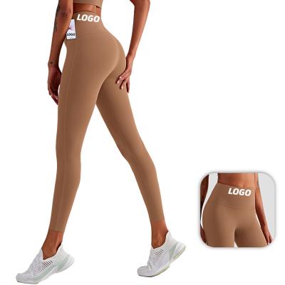 China Breathable New Type Top Sale Nude Female Gym Wear Skinny Pantalon Yoga Moisture Wicking Tummy Compression Fitness Womens Leggings for sale