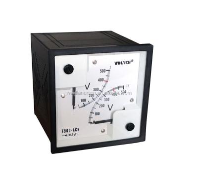 China Double Structure Voltage Gauge 96mm Square Type Voltmeter With Rectifier for sale