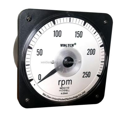 China RPM Measuring 4-20mA Input Round Type Analog RPM Meter for sale