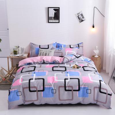 China 4 Pcs 100% Brushed Microfiber Bed Sheet Anti-Static Comforter Sets, Queen King Size Cardboard Cheap Bedding Set For Kids for sale