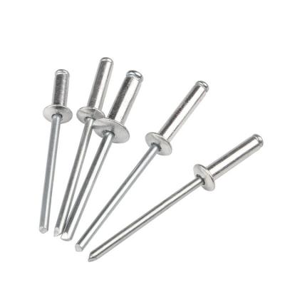 China General Industry Manufacturer Supply Blind Rivets, Colored Silver DIN 7337 Open Type Domed Head Aluminium stainless steel zinc plated rivets/ for sale