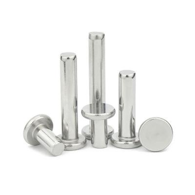 China Stainless steel Oem Aluminum stainless steel, flat thin head solid handle knock brake and clutch lining Countersunk Head Semi Hollow Rivets/ for sale