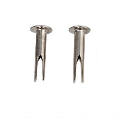 China Stainless steel good price Brass Stainless, Steel Galvanized Zinc Steel Double End  Countersunk Head Rivets round head bifurcated split rivets/ for sale