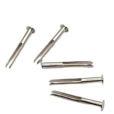 China Stainless steel china Wholesales Customized Brass, Flat Slotted Binding Screws round head bifurcated split rivets round head metal rivets/ for sale