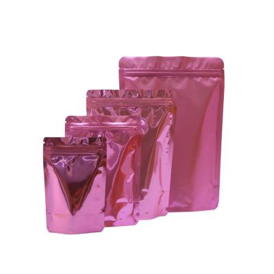 China Small Fresh Cute Commercial Shipping Backpack Snacks Dried Fruit Candy Bundled Aluminized Wear Resistant Moisture Proof Pink Zipper Bag for sale