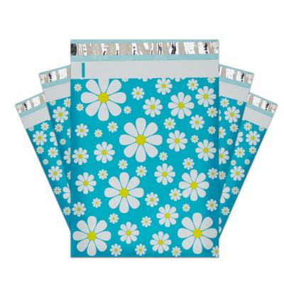 China Hot-selling Strong Adhesive Delivery Bags Poly Bags With Flowers Printed On Them for sale