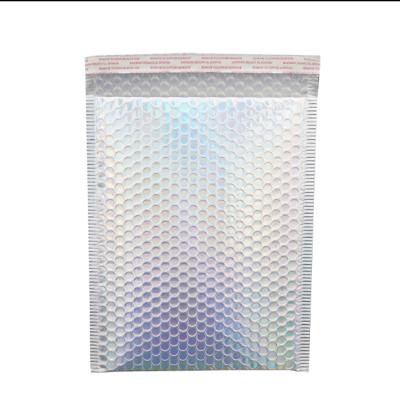 China Thicker Waterproof and Shockproof Spot Thickening Waterproof Rainbow Envelope Holographic Laser Bubble Mailer Envelopes Good Quality for sale