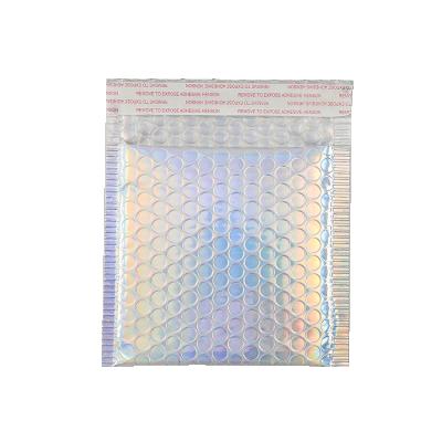 China Thicker Hotspot Waterproof Shockproof Bubble Bag Customized Size Rainbow Laser Aluminized Film Bubble Mailer Padded Envelopes for sale