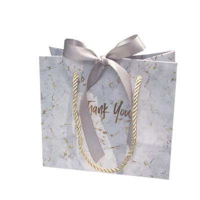 China New High Quality Creative Recyclable Christmas/Wedding/Baby Shower/Birthday Gift Packaging Gray Marble Gift Bag For Gifts for sale