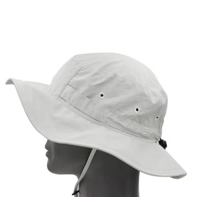 China Character Adjustable 100% UV Protection Polyester Fishing Man Bucket Hat for sale