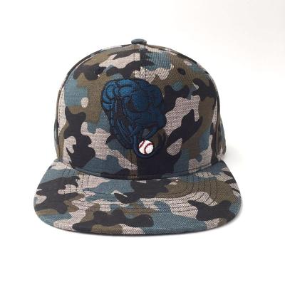 China COMMON High Quality Outdoor Flat Visor Digital Camouflage Blue Snapback Hat for sale