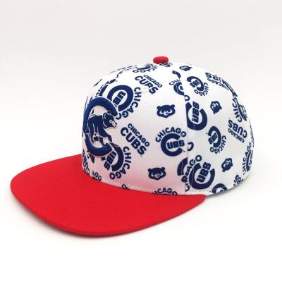 China Cheap Price COMMON Logo Sublimation Printed Snap Back Custom Hat for sale