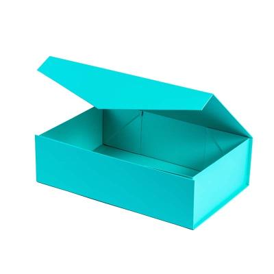 China Luxury Logo Small Wig Magnetic Gift Folding Empty Clothing Recyclable Custom Paper Box Unique Packaging Box With Ribbon for sale