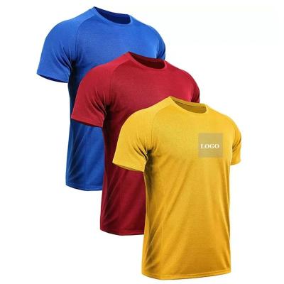 China QUICK DRY Customized 100% polyester men's mesh comfortable breathable fitness sports T-shirt for sale