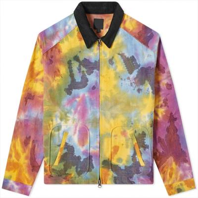 China Breathable Splattered Paint Custom Jacket Men 100 Cotton Pocket Button Closure Wholesale for sale