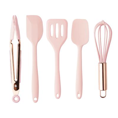 China Viable Silicone Spatula Spoon, 5-pieces Silicone Cooking Tool, Kitchenware Set for Nonstick Pan for sale