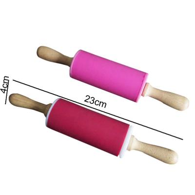 China New Design Sustainable Wholesale Mini Pin Kids Silicone Coated Wooden Pin for sale